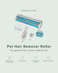 Pet Hair Remover Roller - reusable, self-cleaning, no batteries