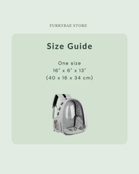 Cat backpack size guide