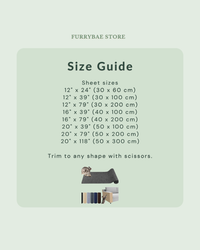 Cat scratch protector size guide