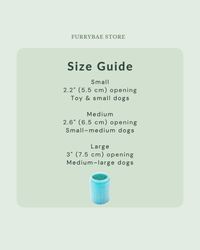 Paw cleaner cup size guide