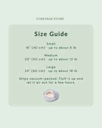 Hooded cave bed size guide