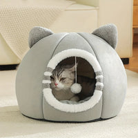 Cozy Cave Tent Bed for Cats & Small Dogs