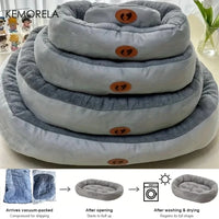 Plush Oval Bed for Dogs & Cats – Machine Washable