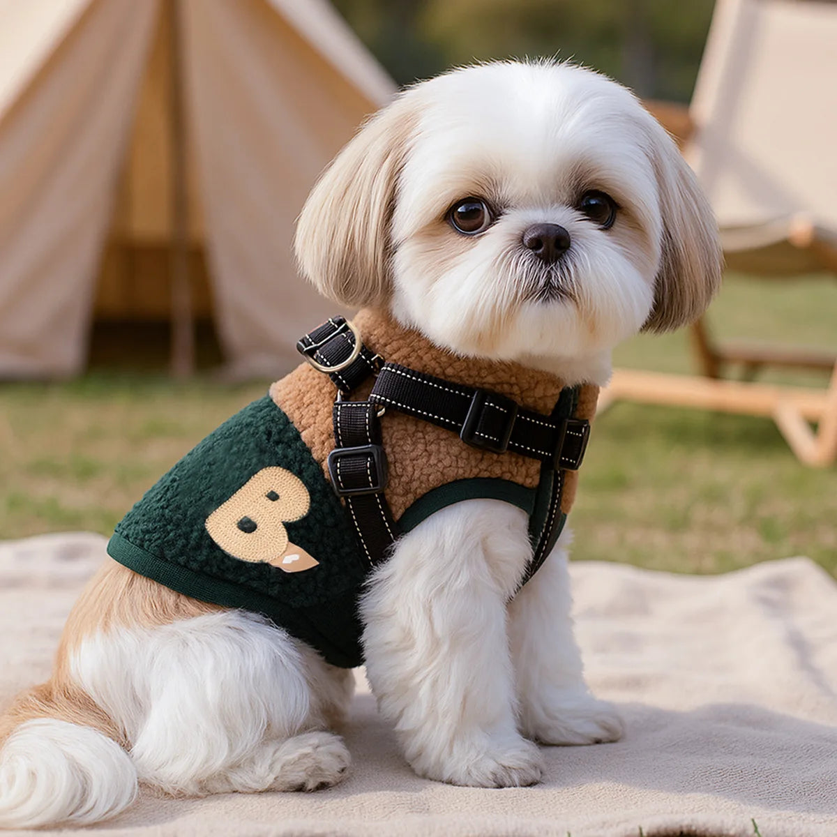 Winter Fleece Harness Vest for Small Dogs & Cats
