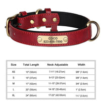Personalized Engraved Leather Dog Collar