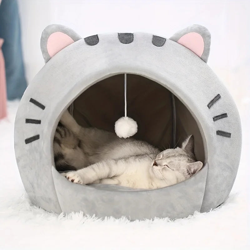 Cozy Cave Tent Bed for Cats & Small Dogs