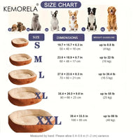 Plush Oval Bed for Dogs & Cats – Machine Washable