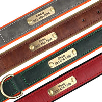 Personalized Engraved Leather Dog Collar