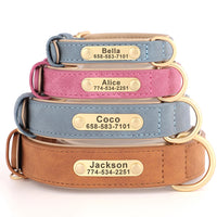 Personalized Engraved Leather Dog Collar
