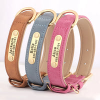 Personalized Engraved Leather Dog Collar