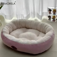 Plush Oval Bed for Dogs & Cats – Machine Washable