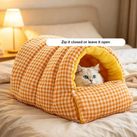 Cozy Sleeping Bag Cave Bed for Cats