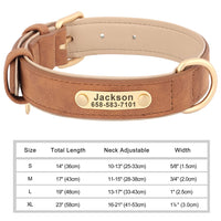 Personalized Engraved Leather Dog Collar