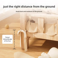 Solid Wood Pet Bed with Cushion