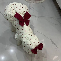 Cozy Bow Winter Coat for Small Dogs & Cats