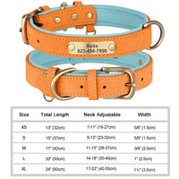 Personalized Engraved Leather Dog Collar