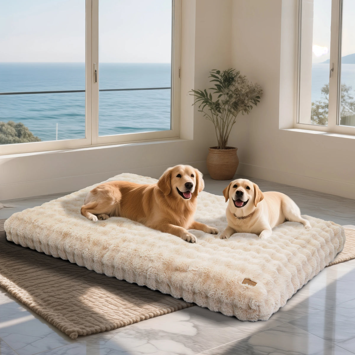 Ultra-Soft Calming Dog Bed with Foam Base