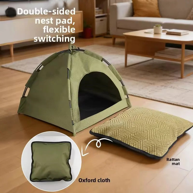 Foldable Pet Tent – Cozy Cave Bed for Cats & Small Dogs