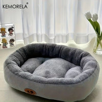 Plush Oval Bed for Dogs & Cats – Machine Washable