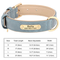 Personalized Engraved Leather Dog Collar