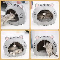 Cozy Cave Tent Bed for Cats & Small Dogs