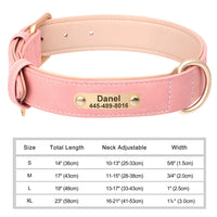 Personalized Engraved Leather Dog Collar