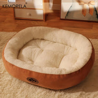 Plush Oval Bed for Dogs & Cats – Machine Washable